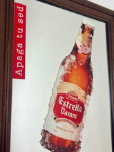 Load image into Gallery viewer, Vintage Estrella Damm Advertising Mirror, Spanish Pub Picture, Lager Beer And Brewery
