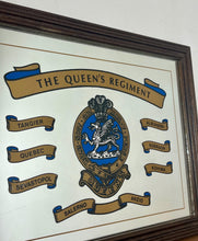 Load image into Gallery viewer, The regiment's badge, displayed prominently on the mirror, features a dragon upon a mount within the Garter, surmounted by the Plume of the Prince of Wales. Its motto was "Unconquered I Serve".
