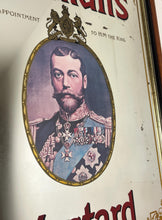 Load image into Gallery viewer, The Mirror has an etched and painted gold border with ornate motifs showing Colmans Mustard pictures and fonts, a very stylish stunning design.
