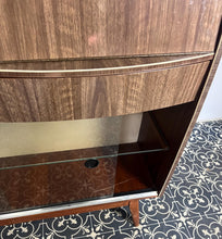 Load image into Gallery viewer, This stylish piece of furniture is a vintage mid-century modern (MCM) bureau and drinks cabinet, often attributed to the maker Hubbinet.
