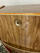 Load image into Gallery viewer, This stylish piece of furniture is a vintage mid-century modern (MCM) bureau and drinks cabinet, often attributed to the maker Hubbinet.
