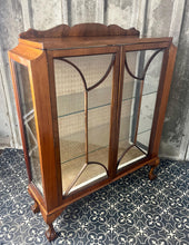 Load image into Gallery viewer, 1930’s Walnut Mahogany Antique Art Deco Cocktail Display Cabinet
