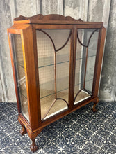 Load image into Gallery viewer, 1930’s Walnut Mahogany Antique Art Deco Cocktail Display Cabinet

