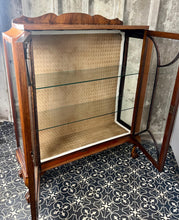 Load image into Gallery viewer, 1930’s Walnut Mahogany Antique Art Deco Cocktail Display Cabinet
