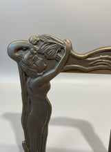 Load image into Gallery viewer, This ornate picture frame is a classic example of Art Nouveau design, likely dating from the early 20th century (c. 1900) or a later mid-century revival. It features characteristic organic, flowing lines and a stylized female figure integrated into the side of the frame.
