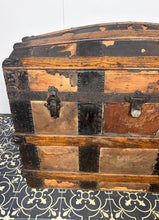 Load image into Gallery viewer, Antique Victorian 19th Century Dome Trunk, Steamer Sea Chest
