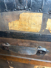Load image into Gallery viewer, Antique Victorian 19th Century Dome Trunk, Steamer Sea Chest
