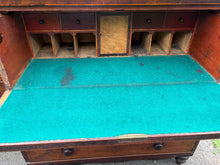 Load image into Gallery viewer, Beautiful Georgian Mahogany Inlaid Secretaire Bookcase, Classic 18th Century British Furniture Desk Design
