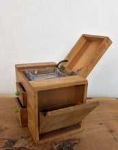 Load image into Gallery viewer, Art Deco Mid Century Modern Burr Walnut Cigarette Smokers Cabinet
