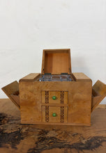 Load image into Gallery viewer, Art Deco Mid Century Modern Burr Walnut Cigarette Smokers Cabinet
