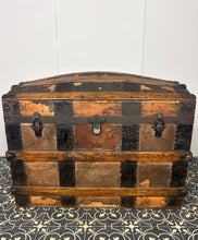 Load image into Gallery viewer, Antique Victorian 19th Century Dome Trunk, Steamer Sea Chest
