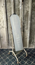 Load image into Gallery viewer, This original full-length 1930s Art Deco Cheval Mirror balances industrial function with vintage charm, making it a stellar statement piece for retail outfitting or home dressing rooms.
