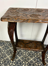 Load image into Gallery viewer, Antique Japanese Hand Carved Two Tier Side Table For Liberty and Co ( circa 1900 )

