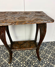 Load image into Gallery viewer, Antique Japanese Hand Carved Two Tier Side Table For Liberty and Co ( circa 1900 )
