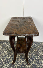 Load image into Gallery viewer, Antique Japanese Hand Carved Two Tier Side Table For Liberty and Co ( circa 1900 )
