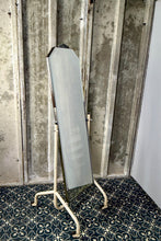 Load image into Gallery viewer, This original full-length 1930s Art Deco Cheval Mirror balances industrial function with vintage charm, making it a stellar statement piece for retail outfitting or home dressing rooms.

