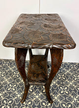 Load image into Gallery viewer, Antique Japanese Hand Carved Two Tier Side Table For Liberty and Co ( circa 1900 )
