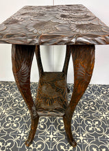 Load image into Gallery viewer, Antique Japanese Hand Carved Two Tier Side Table For Liberty and Co ( circa 1900 )

