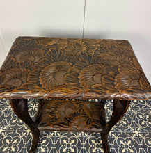Load image into Gallery viewer, Antique Japanese Hand-Carved Two-Tier Side Table for Liberty &amp; Co. (Circa 1900)
