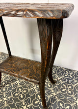 Load image into Gallery viewer, Antique Japanese Hand Carved Two Tier Side Table For Liberty and Co ( circa 1900 )
