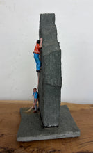 Load image into Gallery viewer, Vintage Miniature Rock Climbing Diorama Sculpture, Mountain Walking Collectable

