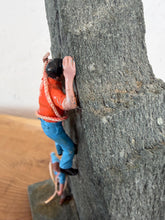 Load image into Gallery viewer, Vintage Miniature Rock Climbing Diorama Sculpture, Mountain Walking Collectable
