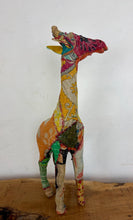 Load image into Gallery viewer, Vintage Indian Folk Art Patchwork Textile Giraffe Sculpture
