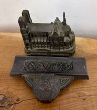 Load image into Gallery viewer, Antique French Grand Tour Reims Cathedral Desk Stand &amp; Inkwell
