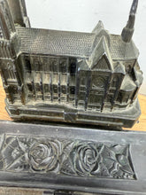 Load image into Gallery viewer, Antique French Grand Tour Reims Cathedral Desk Stand &amp; Inkwell

