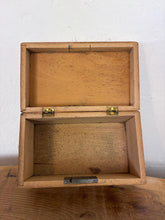 Load image into Gallery viewer, Authentic Vintage 1930s Art Deco Wooden Money Box, Fine Geometric Marquetry Craftsmanship
