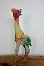 Load image into Gallery viewer, Vintage Indian Folk Art Patchwork Textile Giraffe Sculpture

