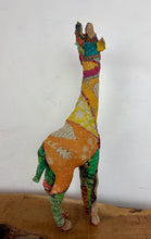 Load image into Gallery viewer, Vintage Indian Folk Art Patchwork Textile Giraffe Sculpture
