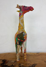 Load image into Gallery viewer, Vintage Indian Folk Art Patchwork Textile Giraffe Sculpture
