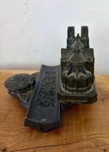 Load image into Gallery viewer, Antique French Grand Tour Reims Cathedral Desk Stand &amp; Inkwell
