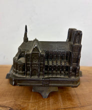 Load image into Gallery viewer, Antique French Grand Tour Reims Cathedral Desk Stand &amp; Inkwell
