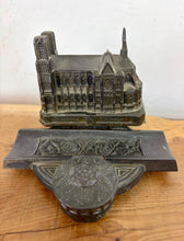Load image into Gallery viewer, Antique French Grand Tour Reims Cathedral Desk Stand &amp; Inkwell
