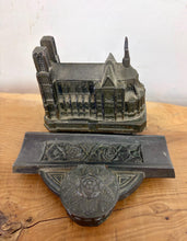 Load image into Gallery viewer, Antique French Grand Tour Reims Cathedral Desk Stand &amp; Inkwell
