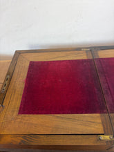 Load image into Gallery viewer, Antique Victorian Tunbridge Ware Writing Slope – 19th Century Inlaid Wooden Writing Desk Box with Geometric Marquetry
