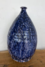 Load image into Gallery viewer, Vintage Mid-Century Studio Art Pottery Cobalt Blue Textured Glaze Teardrop Vase
