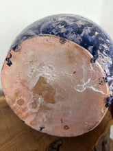 Load image into Gallery viewer, Vintage Mid-Century Studio Art Pottery Cobalt Blue Textured Glaze Teardrop Vase
