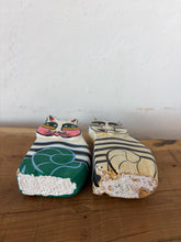 Load image into Gallery viewer, Vintage Mid-Century Folk Art Wooden Cat Figurines – A Hand-Carved Pair With Unique Design
