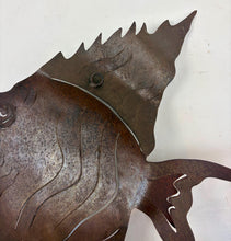 Load image into Gallery viewer, Vintage Rusted Metal Angelfish Wall Hanging – Rustic Handcrafted Folk Art, Home Sculpture
