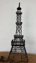 Load image into Gallery viewer, Large Handmade Black Metal Wire Eiffel Tower Sculpture - Vintage Paris Tabletop Decor &amp; Centerpiece
