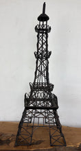 Load image into Gallery viewer, Large Handmade Black Metal Wire Eiffel Tower Sculpture - Vintage Paris Tabletop Decor &amp; Centerpiece
