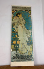 Load image into Gallery viewer, Vintage Alphonse Mucha Art Nouveau Lithograph On Board – Sarah Bernhardt (c. 1930s) French Picture
