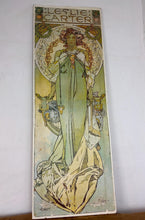 Load image into Gallery viewer, Stunning 1930’s Vintage Alphonse Mucha "Leslie Carter" Art Nouveau Lithograph Poster
