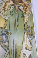 Load image into Gallery viewer, Stunning 1930’s Vintage Alphonse Mucha "Leslie Carter" Art Nouveau Lithograph Poster
