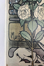 Load image into Gallery viewer, Rare 1930s Vintage Alphonse Mucha La Dame aux Camélias Lithograph Poster, Art Nouveau
