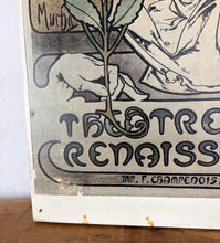 Load image into Gallery viewer, Rare 1930s Vintage Alphonse Mucha La Dame aux Camélias Lithograph Poster, Art Nouveau
