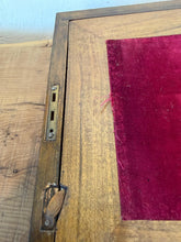 Load image into Gallery viewer, Antique Victorian Tunbridge Ware Writing Slope – 19th Century Inlaid Wooden Writing Desk Box with Geometric Marquetry
